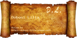 Dobosi Lilla névjegykártya